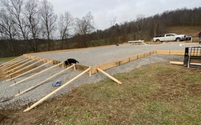 Concrete framed and poured at TES